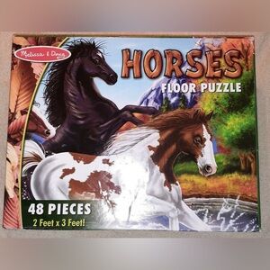 Melissa & Doug Horses Jumbo Jigsaw Floor Puzzle (48 pcs, 2 x 3 feet) Brand New
